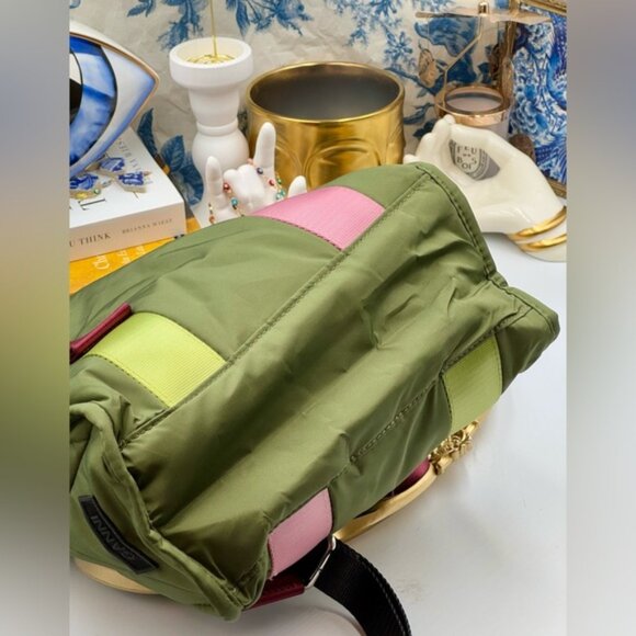 🆕 GANNI 🧿 NWT Small Recycled Tech Tote Bag Crossbody, Kalamata & Burgundy Pink - Picture 12 of 12